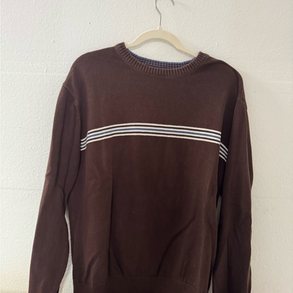 Brown Striped Men's Sweater
